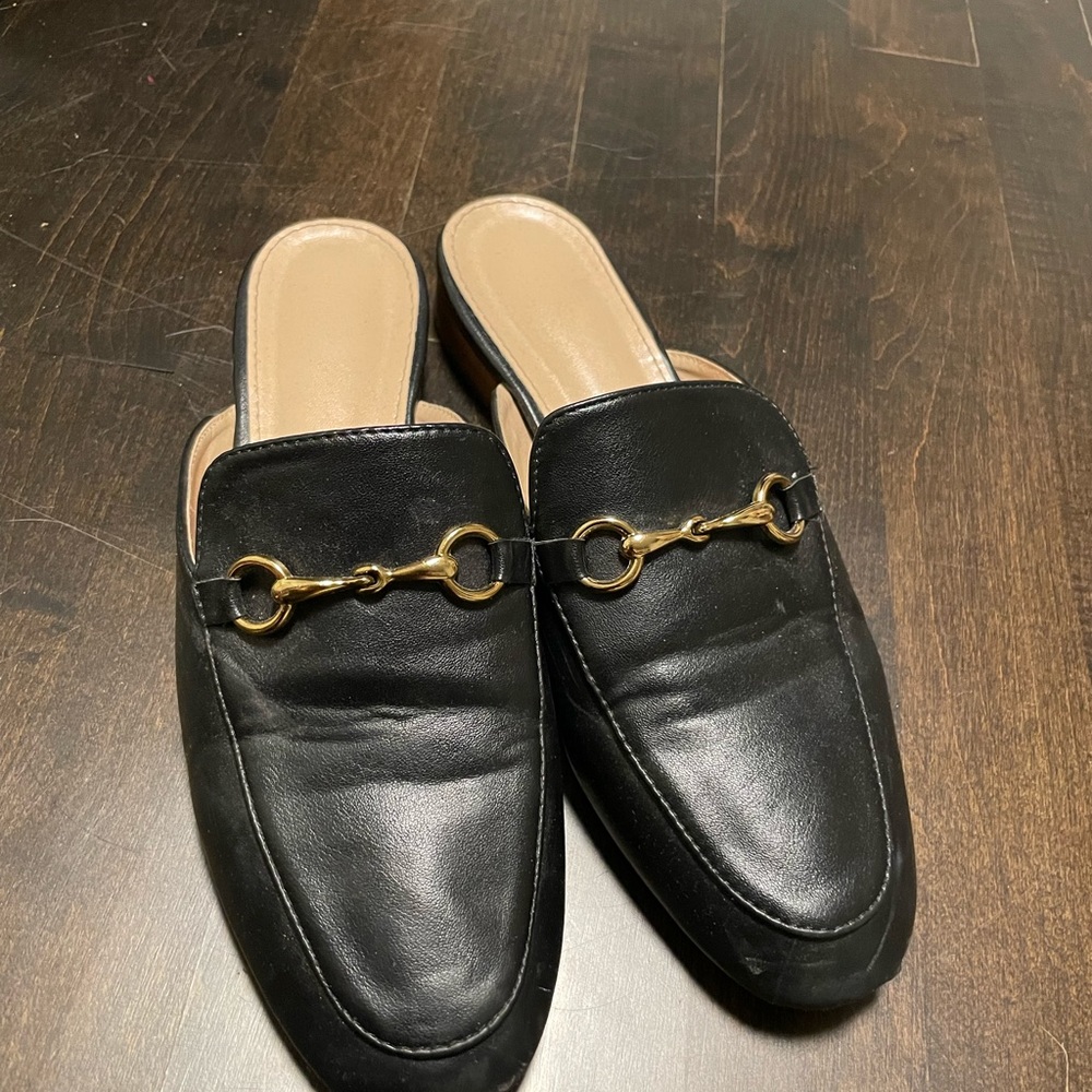 Black loafers